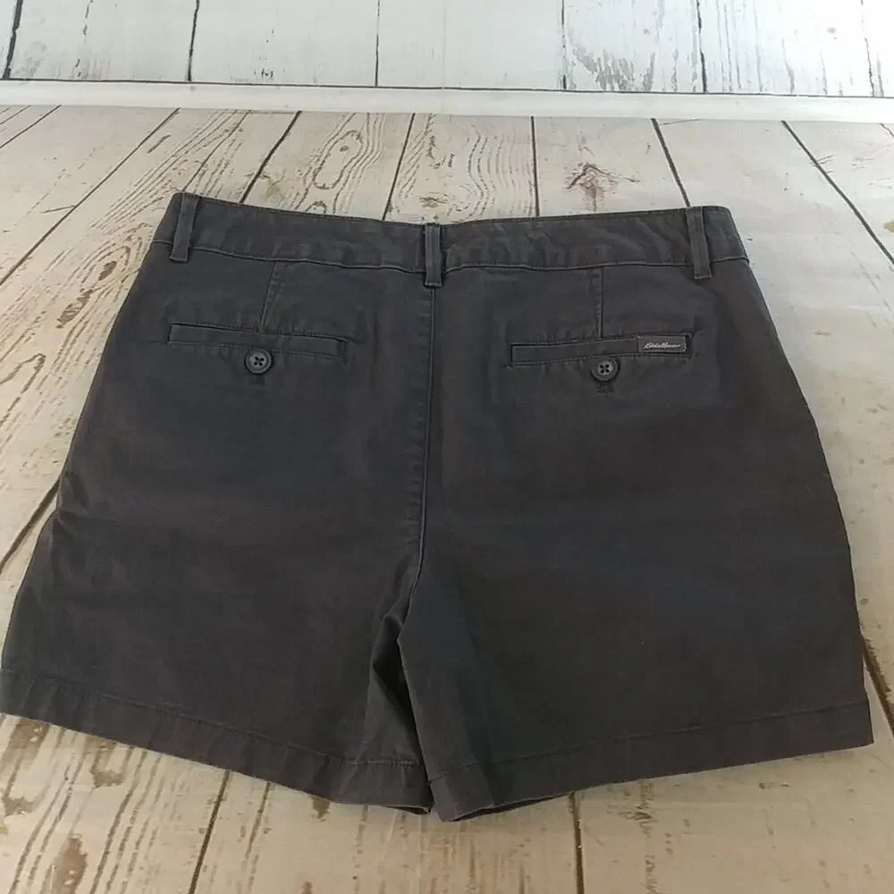 Eddie Bauer Legendwash Slightly Curvy Shorts Gray Size 10 - Picture 2 of 6